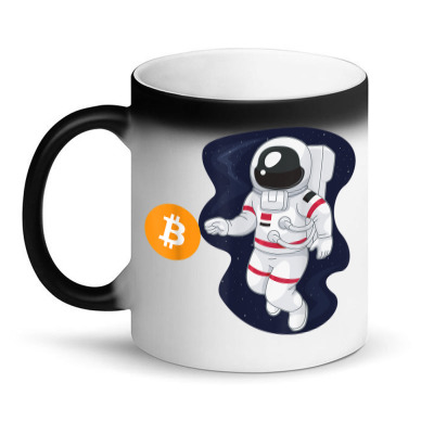 Astronaut Btc To The Moon Magic Mug Designed By Bariteau Hannah