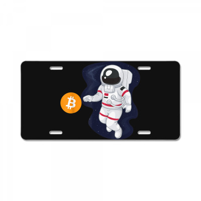 Astronaut Btc To The Moon License Plate Designed By Bariteau Hannah
