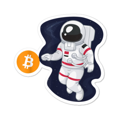 Astronaut Btc To The Moon Sticker Designed By Bariteau Hannah