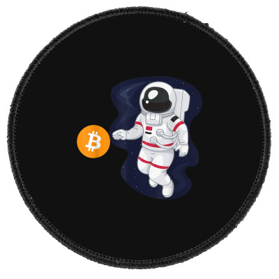 Astronaut Btc To The Moon Round Patch Designed By Bariteau Hannah