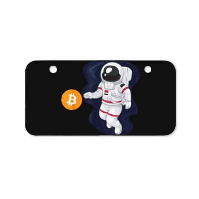 Astronaut Btc To The Moon Bicycle License Plate Designed By Bariteau Hannah