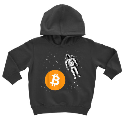 Astronaut Btc To The Moon Toddler Hoodie Designed By Bariteau Hannah
