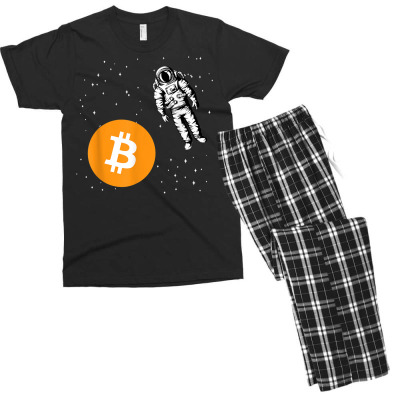 Astronaut Btc To The Moon Men's T-shirt Pajama Set Designed By Bariteau Hannah