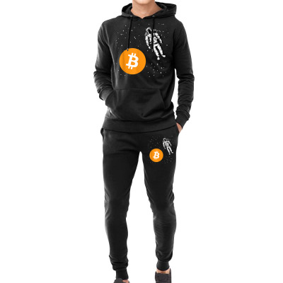Astronaut Btc To The Moon Hoodie & Jogger Set Designed By Bariteau Hannah