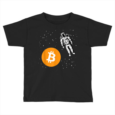 Astronaut Btc To The Moon Toddler T-shirt Designed By Bariteau Hannah