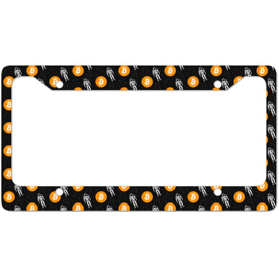 Astronaut Btc To The Moon License Plate Frame Designed By Bariteau Hannah
