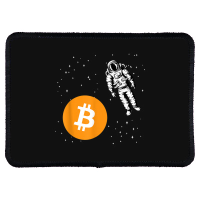 Astronaut Btc To The Moon Rectangle Patch Designed By Bariteau Hannah