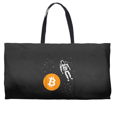 Astronaut Btc To The Moon Weekender Totes Designed By Bariteau Hannah