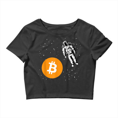 Astronaut Btc To The Moon Crop Top Designed By Bariteau Hannah