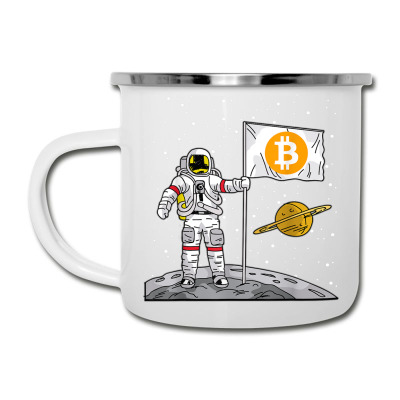 Bitcoin Astronaut To The Moon Blockchain Camper Cup Designed By Bariteau Hannah