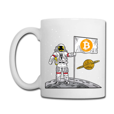 Bitcoin Astronaut To The Moon Blockchain Coffee Mug Designed By Bariteau Hannah