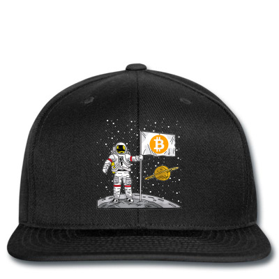 Bitcoin Astronaut To The Moon Blockchain Printed Hat Designed By Bariteau Hannah