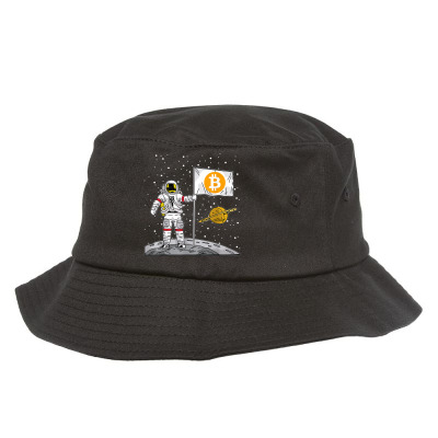 Bitcoin Astronaut To The Moon Blockchain Bucket Hat Designed By Bariteau Hannah