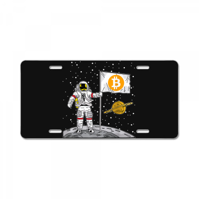 Bitcoin Astronaut To The Moon Blockchain License Plate Designed By Bariteau Hannah