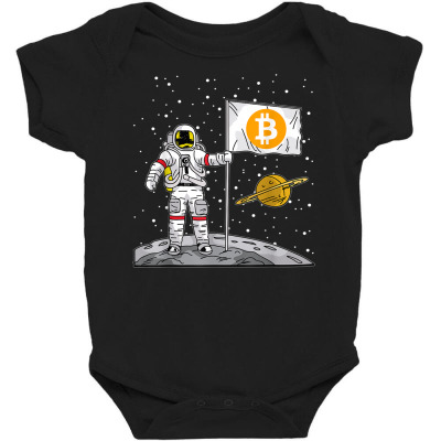Bitcoin Astronaut To The Moon Blockchain Baby Bodysuit Designed By Bariteau Hannah