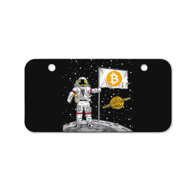 Bitcoin Astronaut To The Moon Blockchain Bicycle License Plate Designed By Bariteau Hannah