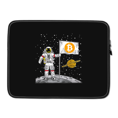 Bitcoin Astronaut To The Moon Blockchain Laptop Sleeve Designed By Bariteau Hannah