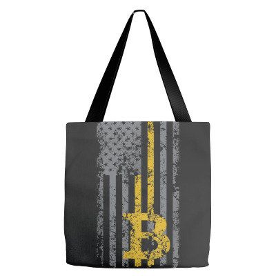 Bitcoin Usa Flag Tote Bags Designed By Bariteau Hannah
