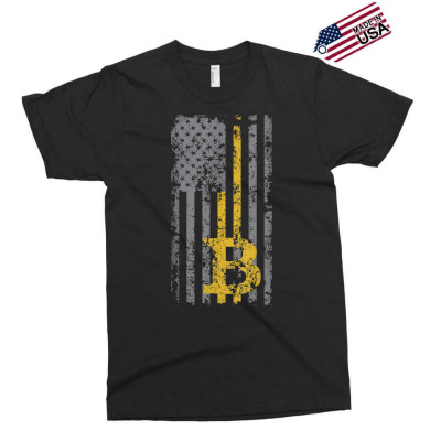 Bitcoin Usa Flag Exclusive T-shirt Designed By Bariteau Hannah