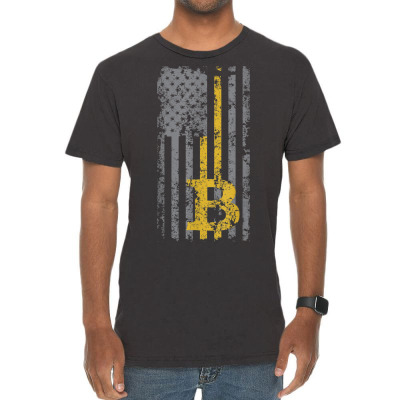 Bitcoin Usa Flag Vintage T-shirt Designed By Bariteau Hannah