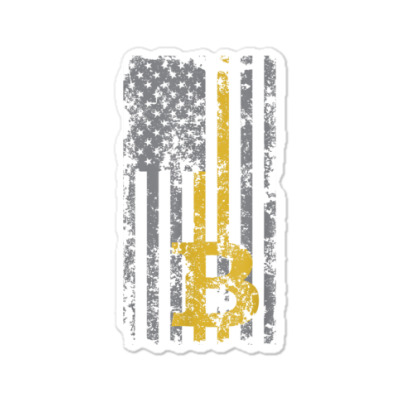 Bitcoin Usa Flag Sticker Designed By Bariteau Hannah