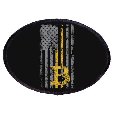 Bitcoin Usa Flag Oval Patch Designed By Bariteau Hannah