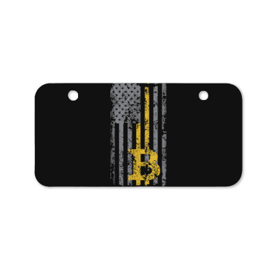 Bitcoin Usa Flag Bicycle License Plate Designed By Bariteau Hannah