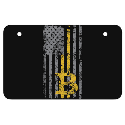 Bitcoin Usa Flag Atv License Plate Designed By Bariteau Hannah