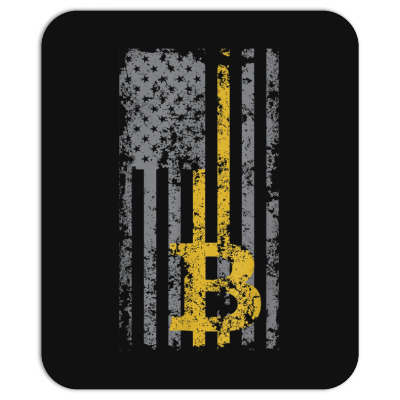 Bitcoin Usa Flag Mousepad Designed By Bariteau Hannah