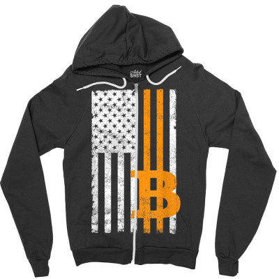 Crypto Currency Traders Bitcoin Zipper Hoodie Designed By Bariteau Hannah