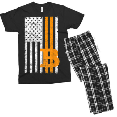 Crypto Currency Traders Bitcoin Men's T-shirt Pajama Set Designed By Bariteau Hannah