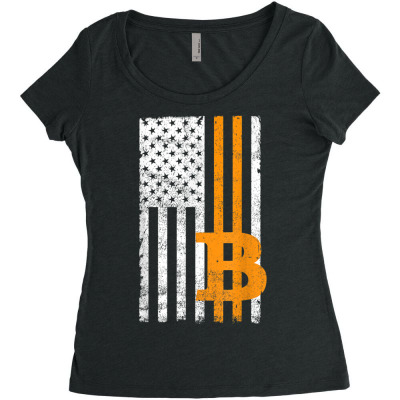 Crypto Currency Traders Bitcoin Women's Triblend Scoop T-shirt Designed By Bariteau Hannah