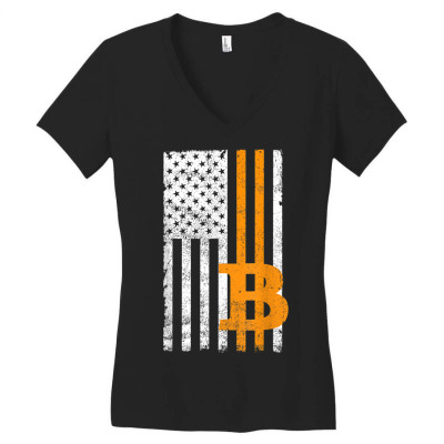 Crypto Currency Traders Bitcoin Women's V-neck T-shirt Designed By Bariteau Hannah