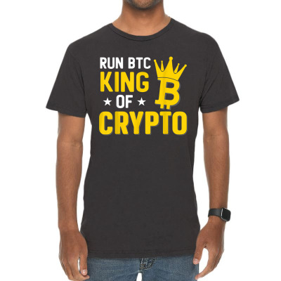 King Of Crypto Bitcoin Vintage T-shirt Designed By Bariteau Hannah