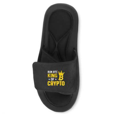 King Of Crypto Bitcoin Slide Sandal Designed By Bariteau Hannah