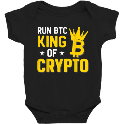 King Of Crypto Bitcoin Baby Bodysuit Designed By Bariteau Hannah