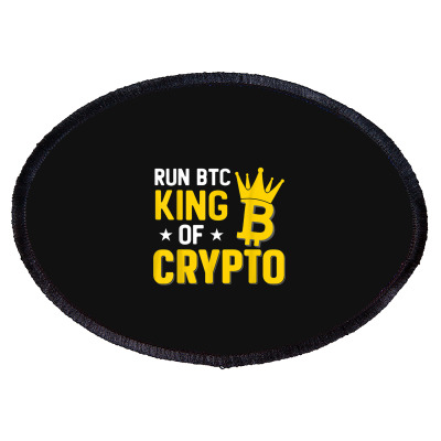 King Of Crypto Bitcoin Oval Patch Designed By Bariteau Hannah
