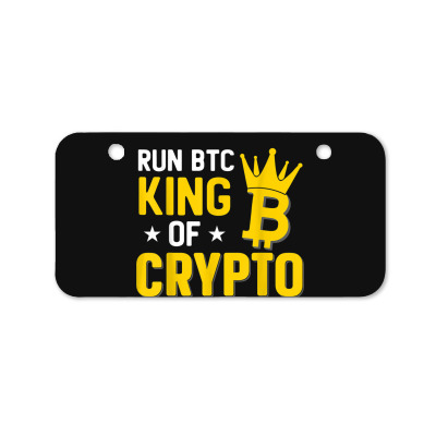 King Of Crypto Bitcoin Bicycle License Plate Designed By Bariteau Hannah