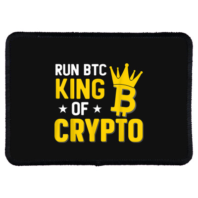 King Of Crypto Bitcoin Rectangle Patch Designed By Bariteau Hannah