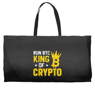 King Of Crypto Bitcoin Weekender Totes Designed By Bariteau Hannah