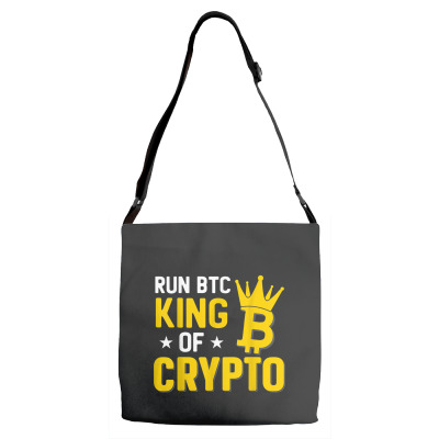 King Of Crypto Bitcoin Adjustable Strap Totes Designed By Bariteau Hannah