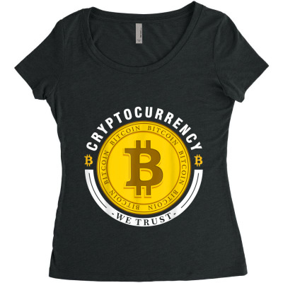 Cryptocurrency In Bitcoin Btc We Trust Women's Triblend Scoop T-shirt Designed By Bariteau Hannah