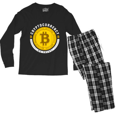 Cryptocurrency In Bitcoin Btc We Trust Men's Long Sleeve Pajama Set Designed By Bariteau Hannah