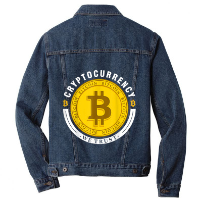 Cryptocurrency In Bitcoin Btc We Trust Men Denim Jacket Designed By Bariteau Hannah
