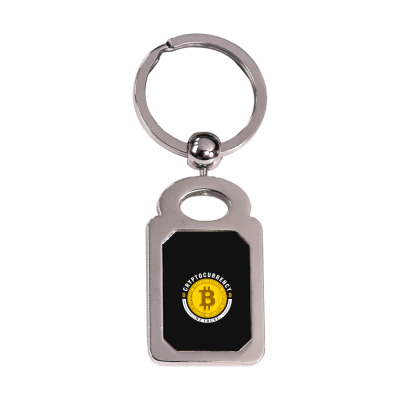 Cryptocurrency In Bitcoin Btc We Trust Silver Rectangle Keychain Designed By Bariteau Hannah