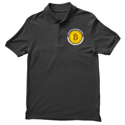 Cryptocurrency In Bitcoin Btc We Trust Men's Polo Shirt Designed By Bariteau Hannah