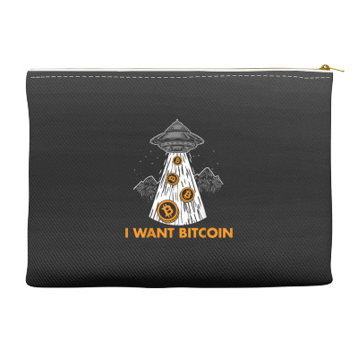 I Want Bitcoin Ufo Btc Accessory Pouches Designed By Bariteau Hannah