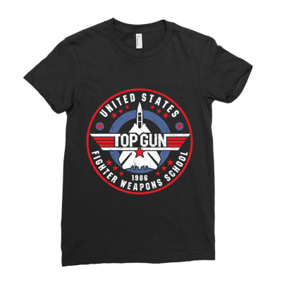 Us Fighter Weapons School Worn Ladies Fitted T-shirt Designed By Bariteau Hannah