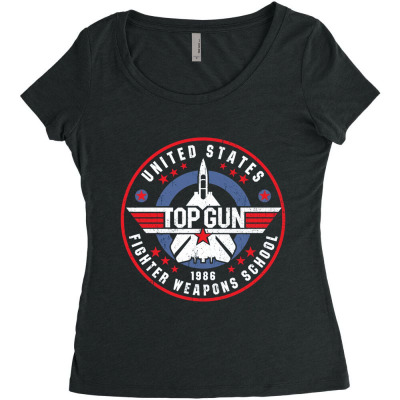 Us Fighter Weapons School Worn Women's Triblend Scoop T-shirt Designed By Bariteau Hannah