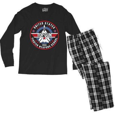 Us Fighter Weapons School Worn Men's Long Sleeve Pajama Set Designed By Bariteau Hannah